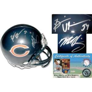  Brian Urlacher/Mike Singletary Signed Bears Mini Helmet 