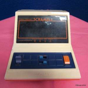 TOMYTRONIC SCRAMBLE Rare Handheld Mini Arcade VFD Electronic Game Fun 
