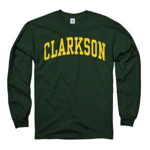 Clarkson Golden Knights Green Arch Long Sleeve T Shirt:  