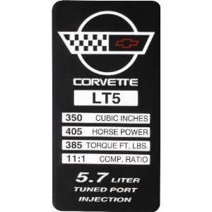  1993 1995 Corvette ZR 1 LT5 Console Engine Spec Plate 