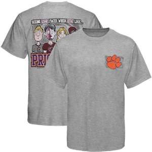 NCAA Clemson Tigers Ash Priceless T shirt: Sports 