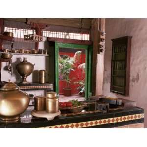  Kitchen Area with Traditional Brass Cooking Utensils and 
