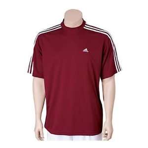  Mens Adidas Clima Loose Fit S/S   Cardinal/White Sports 