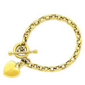  14k Heart Charm Bracelet: Shop4Silver: Jewelry