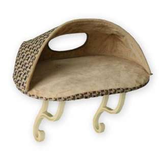 KITTY SILL DELUXE CAT BED WITH HOOD TAN PRINT 655199030989 