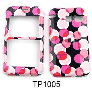 For Sanyo Juno 2700 Case Cover Muiti Pink Polka Dots on Black  01 