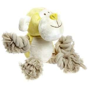 SimplyFido Oscar Plush Yellow Monkey Rope Toy   10 (Quantity of 3)