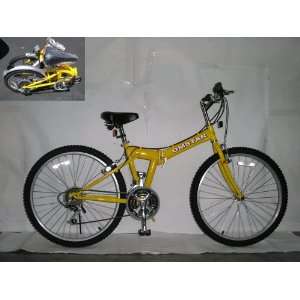  26 Folding Bike Shimano 18 Speed    Yellow Sports 