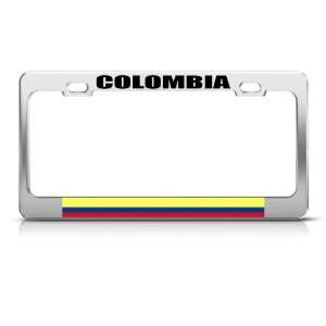  Colombia Flag Colombian Country Metal License Plate Frame 