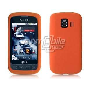 VMG LG Optimus S   Orange Soft Rubber Silicone Gel Skin Case Cover [In 