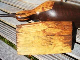 c1985 Original Hand Carved Curlew Shorebird Duck Decoy; Cobb Island 