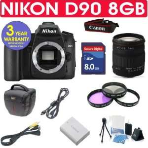  Nikon D90 + Sigma 18 200mm Lens + 8GB Memory Camera 