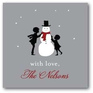  Personalized Holiday Gift Tag Stickers   Snowy Silhouettes 