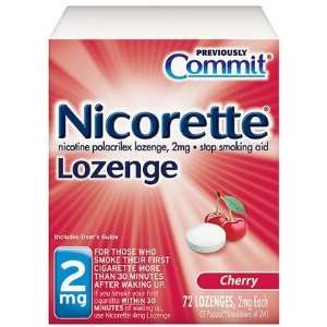  Commit Lozenge Stop Smoking Lozenge, 2mg Cherry 72 ct 