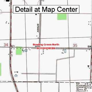  USGS Topographic Quadrangle Map   Bowling Green North 