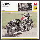1954 UNIVERSAL 580 cc B50 METERO Swiss Motorcycle CARD  