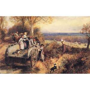 Made Oil Reproduction   Myles Birket Foster   32 x 20 inches   A Peep 