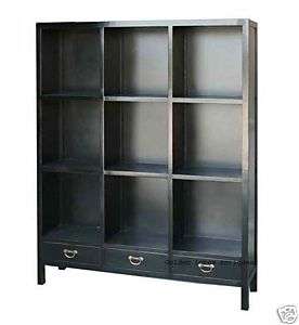 Black Chinese Multiple Shelves Display Cabinet WK1410S  