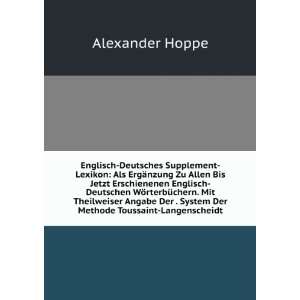   . System Der Methode Toussaint Langenscheidt Alexander Hoppe Books