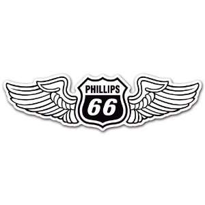 Phillips 66 Wings Fuel Gas Gasoline Station Racing Car Bumper Sticker 
