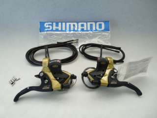 NOS Shimano LX gold shifters, brake levers, cables 9 sp  