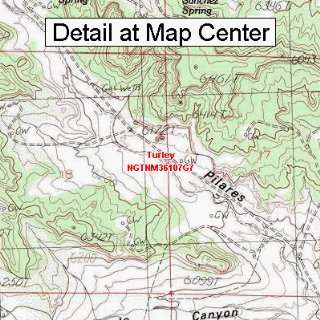 USGS Topographic Quadrangle Map   Turley, New Mexico (Folded 