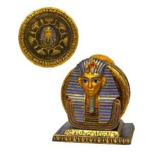  Ancient Egyptian King Tut Pharoah Set of 4 Coasters and 