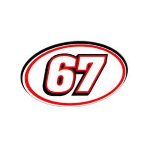   : 67 Number   Jersey Nascar Racing Window Bumper Sticker: Automotive