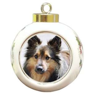  Sheltie Dog Christmas Holiday Ornament: Home & Kitchen