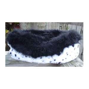  Mu*Shu Funky Fur Beds White Snow Leopard with Black Trim 
