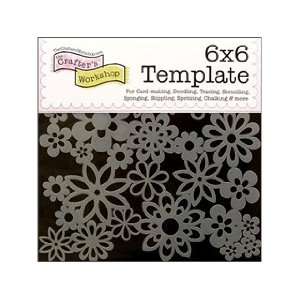  The Crafters Workshop Template 6x 6 Gathered Flowers (3 