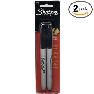  Sharpie Permanent Marker Fine Point   2 Markers per Pack 