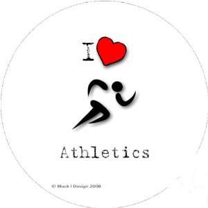  I Love Athletics 2.25 inch (58mm) Pin Badge