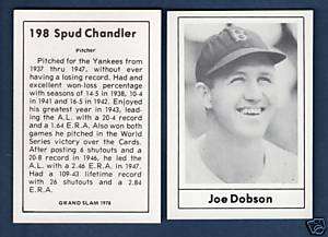 1978 Grand Slam: #78 JOE DOBSON, Boston Red Sox  