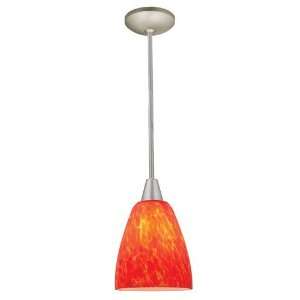  Shaney Fire Dimmable LED with Glass Pendant Light Fixture 