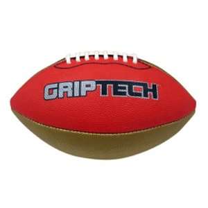 com Red Griptech JR Football Stitched Deluxe Rubber METALLIC GOLD RED 