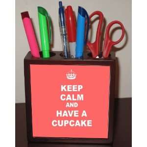 Rikki KnightTM Keep Calm and have a Cupcake   Tropical Pink Color 5 