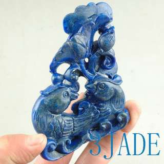Genuine Lapis Lazuli Carving/Sculpture: Birds Statue  