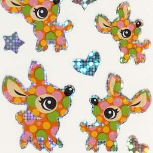  cute glitter deer sticker with stars hearts Toys & Games