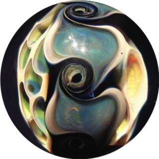 Contemporary Art Glass Marble   Moonscape   Borealis   Marblealan 