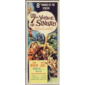  7Th Voyage Of Sinbad Movie Poster Insert 14x36