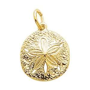  Rembrandt Charms Sand Dollar Charm, 14K Yellow Gold 