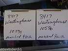 Westinghouse 8417 Tubes Tested @ 105%   Rare Nice Matched Code Pair of 