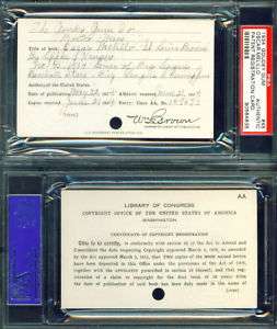 1934 Goudey Patent Copyright card OSCAR MELILLO Browns PSA  