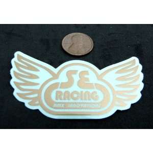  SE Racing Wings Logo BMX bicycle decal   GOLD/CLEAR 