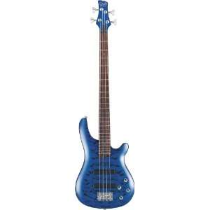  J&D JD T100Q BLS Electric Bass Guitar w/Simulated Quilted 
