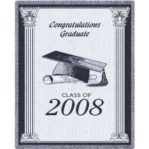  2008 Congrats Grad Navy   69 x 48 Blanket/Throw
