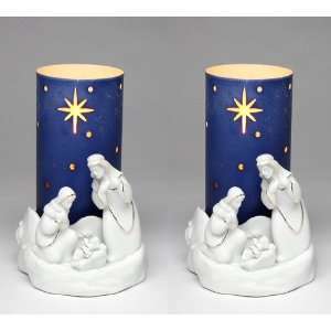  Nativity Scene Tea Light Candle Holder, Set of 2