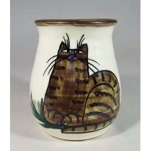 Brown Tabby Cat Ceramic Mug created by Moonfire Pottery:  