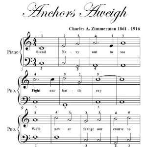   : Anchors Aweigh Big Note Piano Sheet Music: Charles Zimmerman: Books